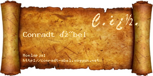 Conradt Ábel névjegykártya