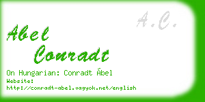 abel conradt business card