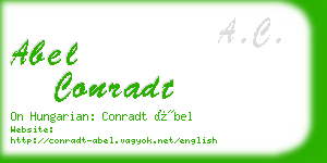 abel conradt business card